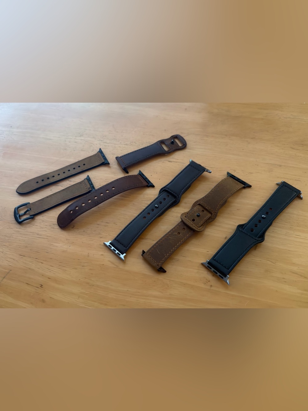 Apple Watch 44MM/45MM/46MM/49MM Leather Bands Fits all Series 4-11 Ultra/SE 1-4